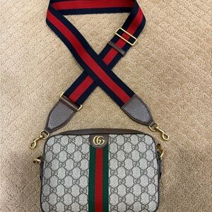 Gucci Beige Monogram Crossbody Bag